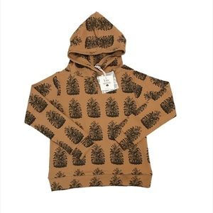 Kate Quinn Cinnamon Pinecone Long Sleeve Hoodie NWT